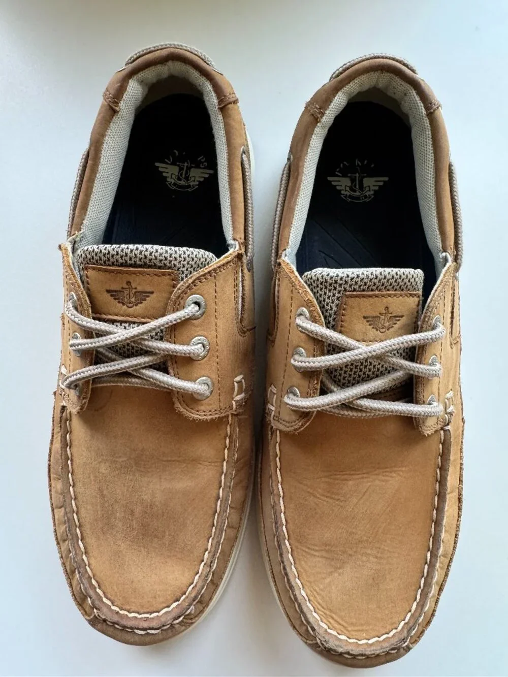 Dockers Genuine Leather Boat Shoes Men's Size 10W Tan